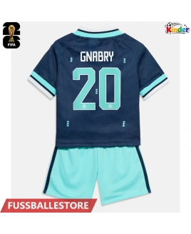 Günstige Deutschland Serge Gnabry #20 Auswärts Trikotsatzt Kinder WM 2026 Kurzarm (+ Kurze Hosen)